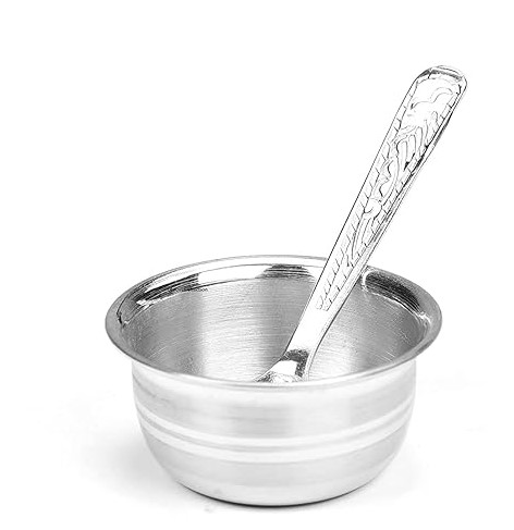 Pure Silver Bowl and Spoon